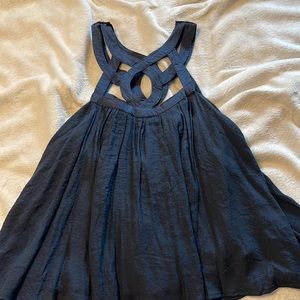 Medium Flowy Navy Blue Top wishlist apparel